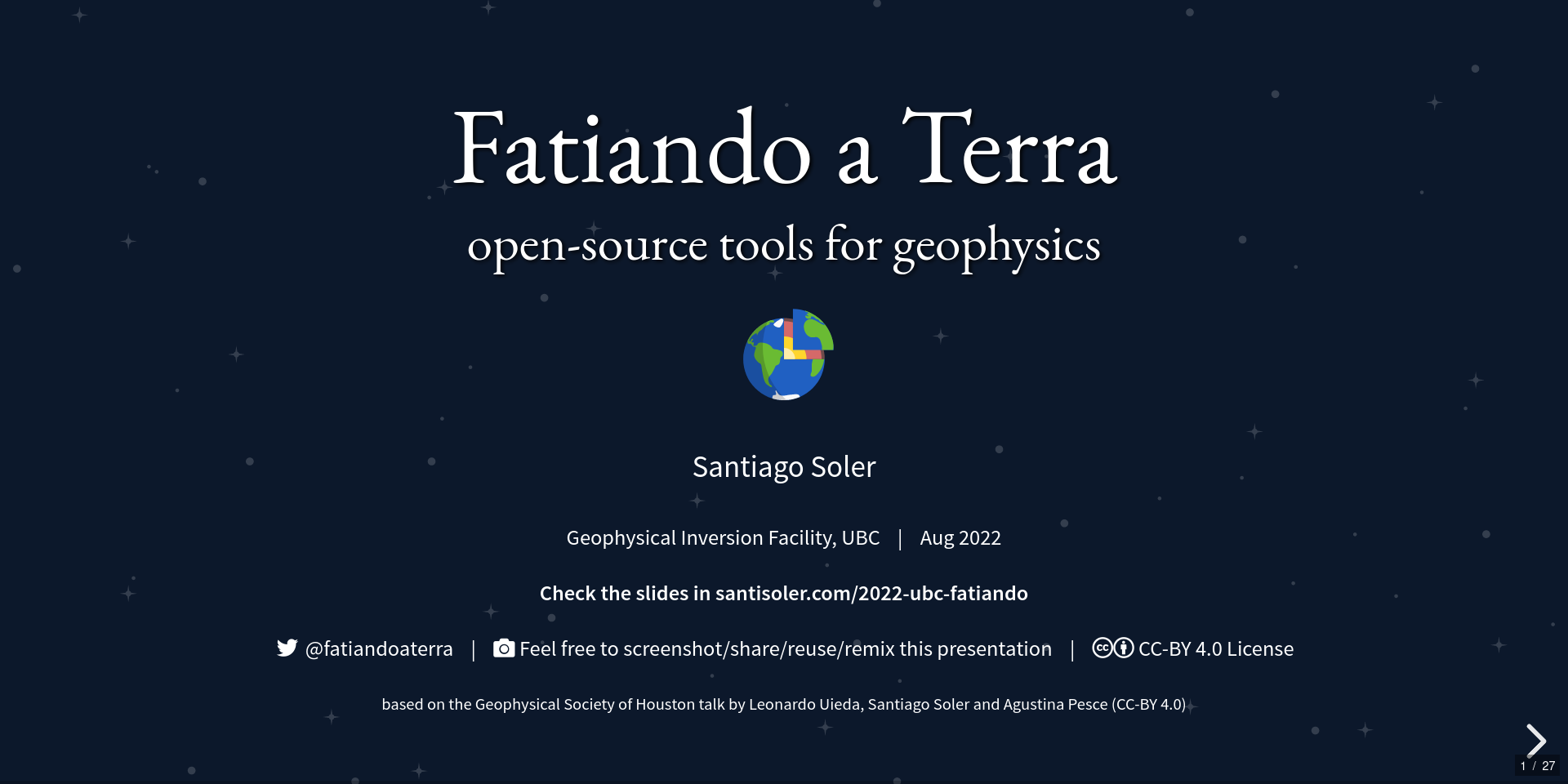 Slides of "Fatiando a Terra: Open-source tools for
geophysics"