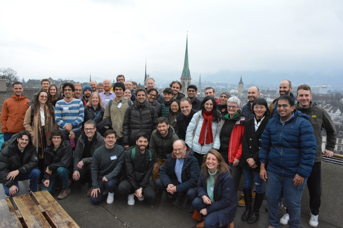 Group photo of the Agrogeo24 conference outside of the ETH building with
Zürich buildings in the background