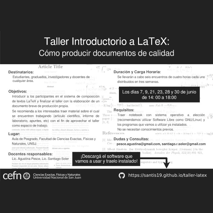 Taller Introductorio a LaTeX